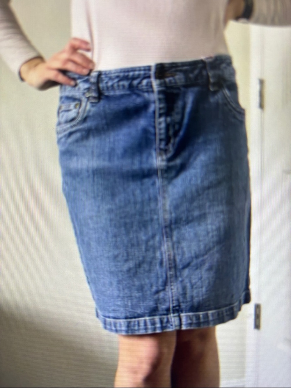 Canyon River Blues Midwash Denim Pencil Skirt